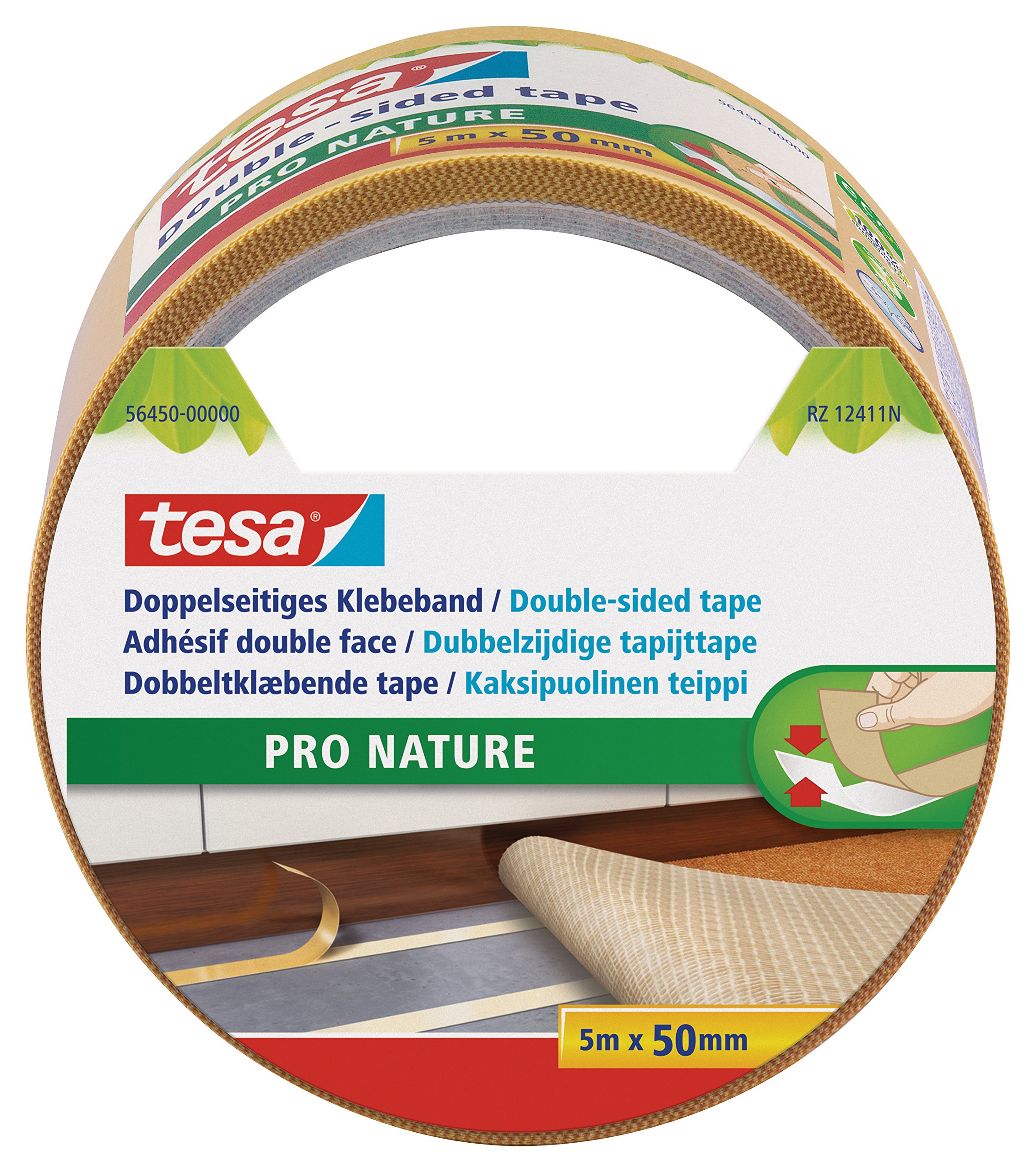 tesa ecologo Solvent Free Double-sided Tape for Carpet Laying - 5m x 50mm