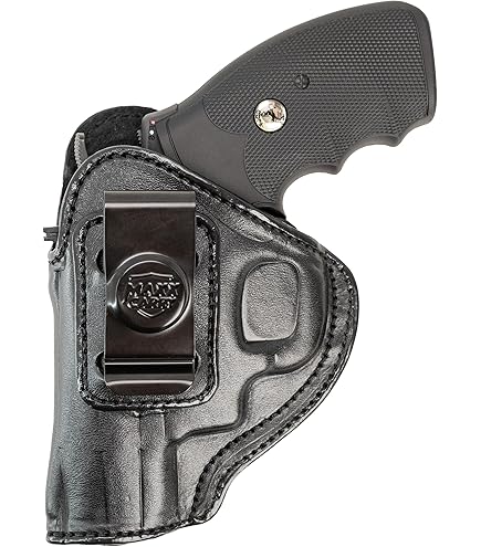 Funda IWB Piel Para Revólver Smith & Wesson 640/642/649 | Interior Cinturón Diestro | Cuero Negro 2.5-3mm