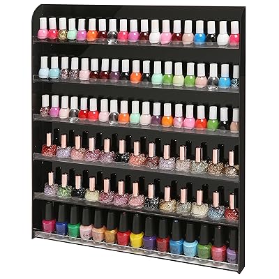 Black Acrylic Wall Mounted Nail Polish Rack 102 Jordan Ubuy