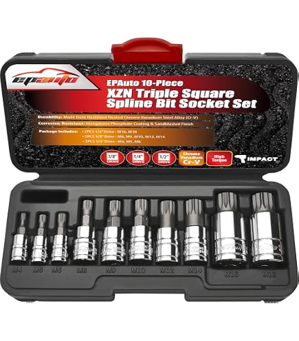 Amazon.com: New 10pc Xzn Triple Square 12 Point Spline Star Bit