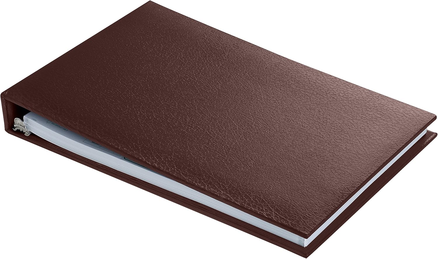 Executive 7 Ring Check Binder, 500 Check Capacity, for 9x13 Inch Sheets, with 6 Year Calendar Organizer, Sleek Business Design, Premium Quality - Brown Color (11704) : Office Products