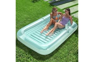 Sloosh Inflatable Tanning Pool Lounge Float, Sun Tan Tub Adult Pool Floats Raft for Pool Sunbathing Suntan Blow up Pool Loung