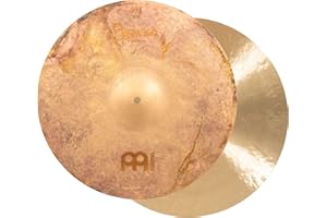 Meinl Cymbals Byzance 16" Vintage Sand Hihats, Pair, Benny Greb Signature — Made in Turkey — Hand Hammered B20 Bronze, 2-Year Warranty, B16SAH, 16 inch
