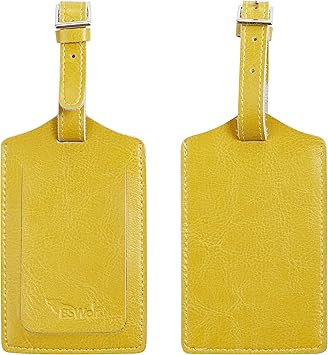 leather luggage tags amazon