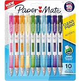 Paper Mate Clearpoint Mechanical Pencils, 0.7mm HB #2 Pencil Lead, 2 Pencils, Assorted Fashion Barrel Colors, 10 Count - Back to School Essentials, Note-Taking, Teacher Supplies