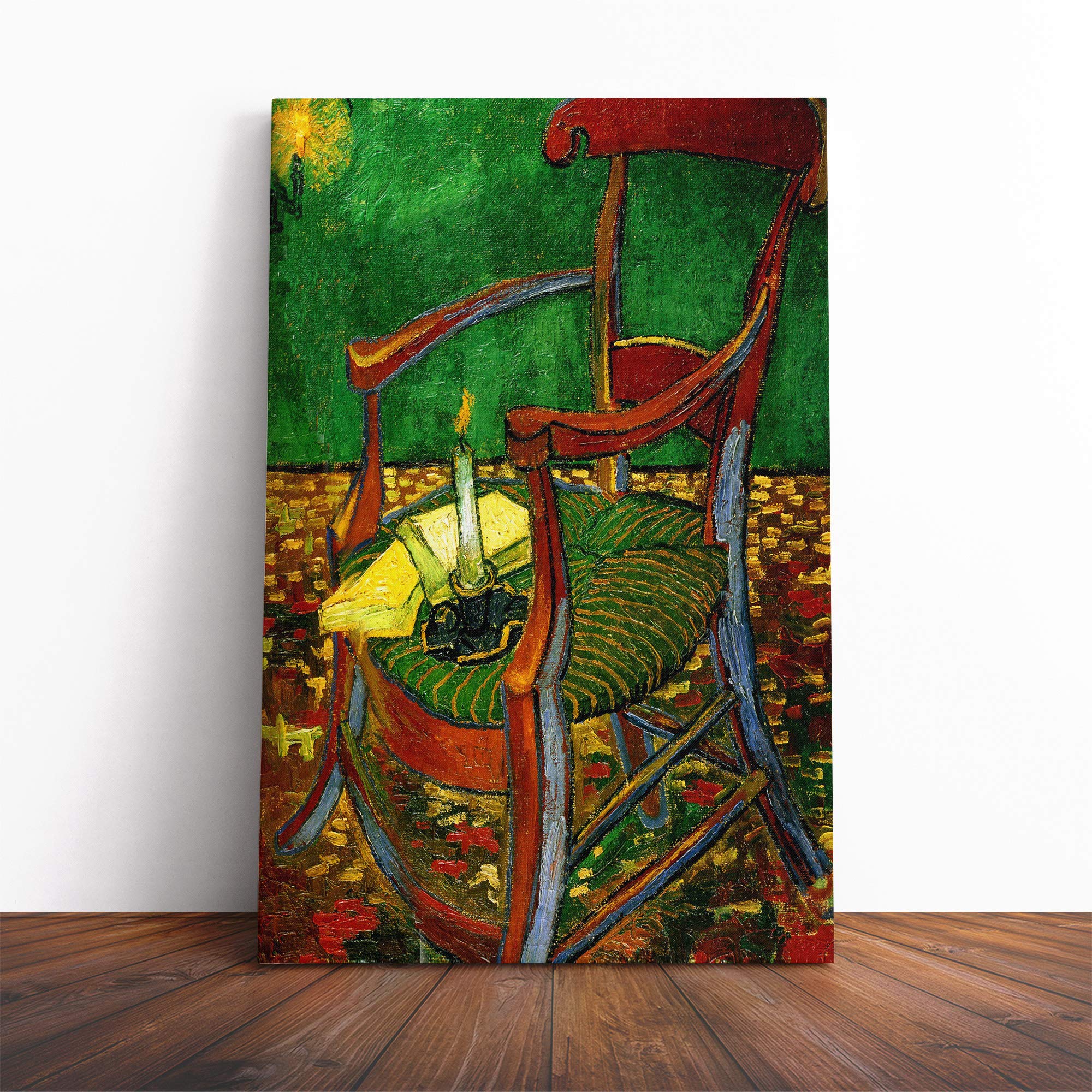 Vincent Van Gogh Gauguins Chair Canvas Print | Gallery Wrapped 30mm Frame Wall Art | 20x14 inches | Ready to Hang | Modern Picture | Living Room Bedroom Lounge Office