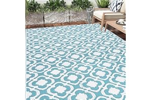 HEBE Outdoor Rug 6'x9' for Patios Waterproof Reversible Patio Mat Clearance Outside Door Mat Camping RV Tent Carpet Area Rug for RV,Patio,Deck,Beach,Apartment Balcony,Camper,Porch