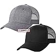 TSSGBL 2 Pack Snapback Trucker Baseball Hats Mesh Back Adjustable Blank Ball Caps for Men Women