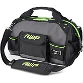 AWP Tool Bags, Premium Tool Bag, Black, Durable Tool Tote, for Professionals and Contractors