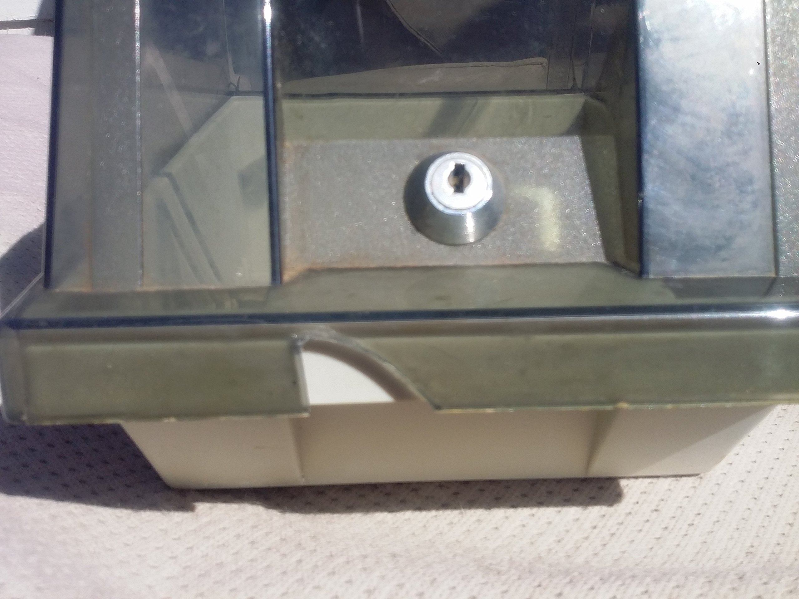 Vintage 1980s Floppy Disk 5 1/4 5.25 Storage Case Data-Case Hinged Plastic Holder (Tinted/Beige)