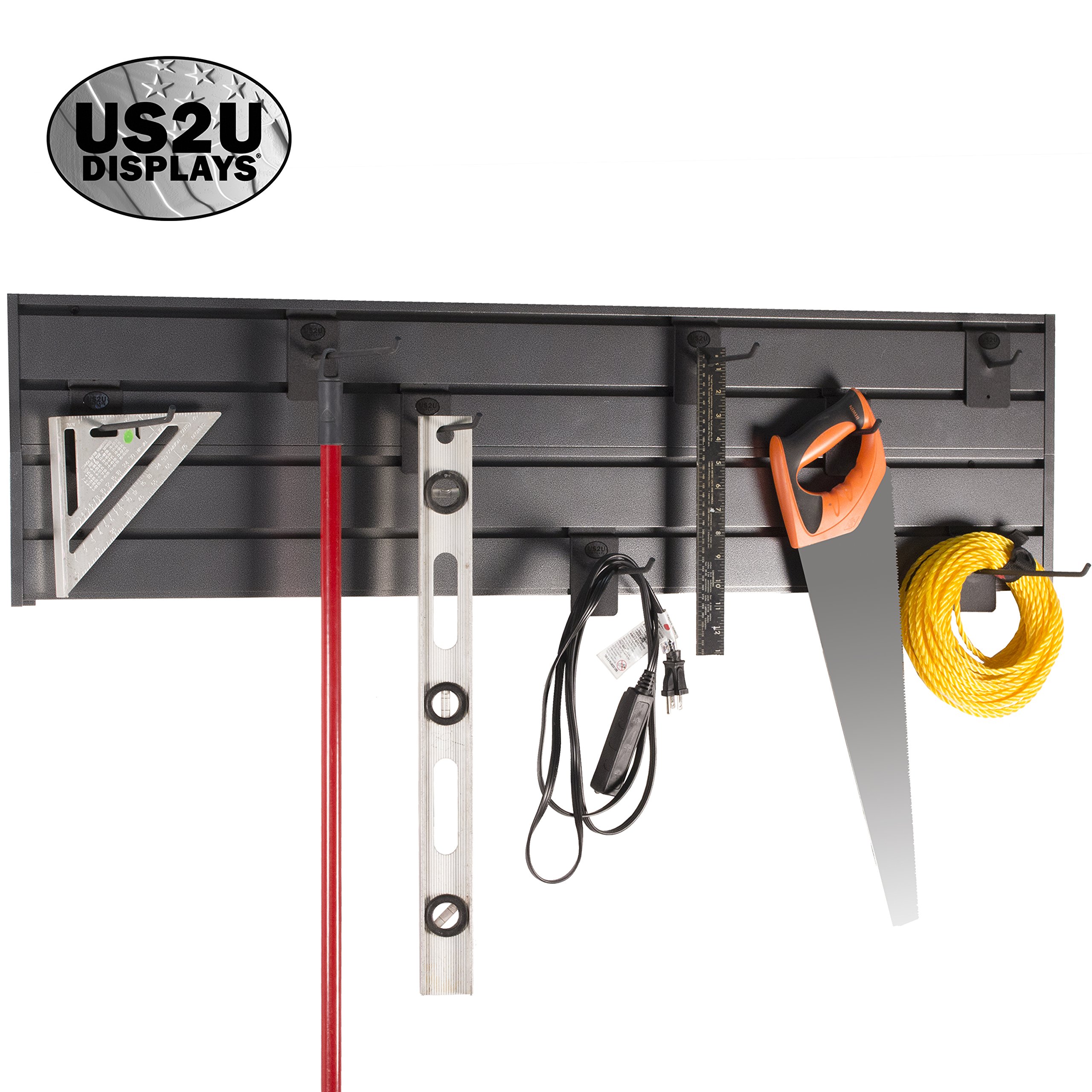 US2U Displays Garage Storage Slatwall System 4x Slat Wall Tool Organizer 4' eBay
