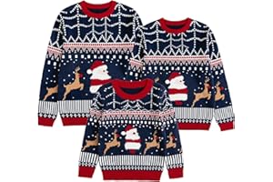 Curipeer Ugly Family Matching Christmas Sweaters Men Women Kids Knitted Pullover Outfits Party Holiday