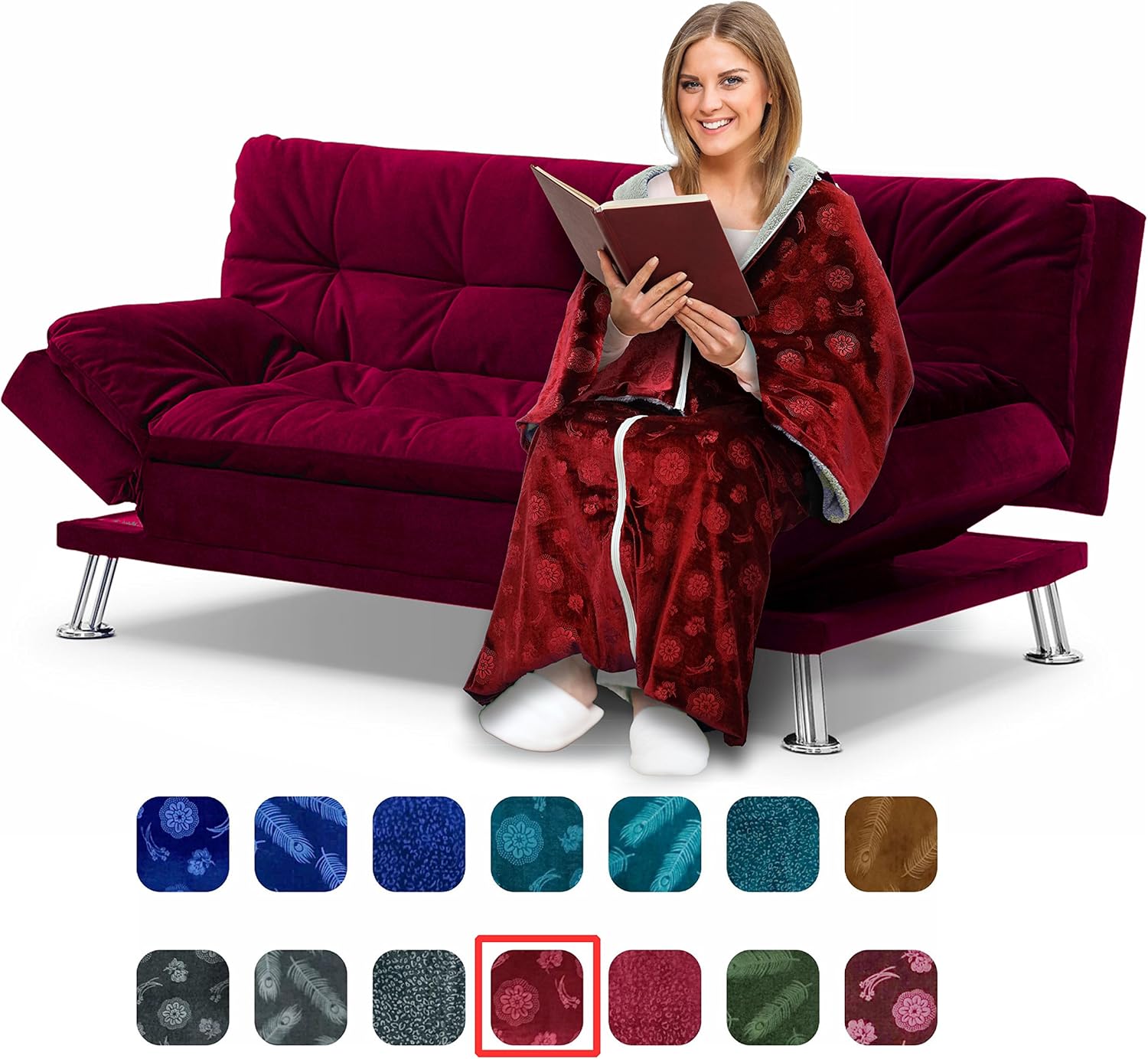 Cōzee Deluxe Wearable Blanket for Adults Elegant, Cozy