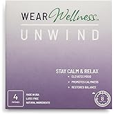 Wear Wellness Unwind Film Patches - Topical Patches for Relaxation and Calm - Patch with Ashwagandha, Rhodiola, and GABA - Natural Support for Mind & Body - Long-Lasting Effect - 4 Pack