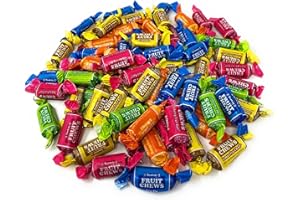 KLUB BULK Holiday Special Tootsie Roll Fruit Chews - 1 lbs - Original Chewy Fruity Taffy Candy Soft Chews - Assorted 8 Flavor Variety Bulk Mix in Resealable Pantry Bag - Individually Wrapped, 16 oz.