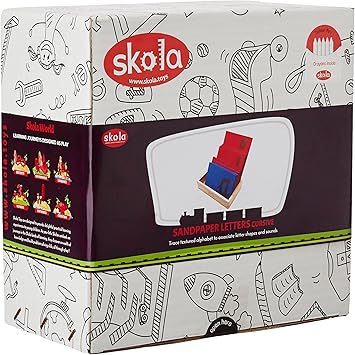 Skola Toys Sandpaper English Cursive Letters Tracing, Set of 26