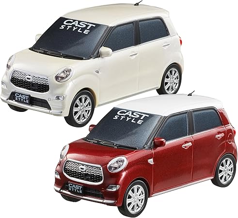Amazon ダイハツ キャスト スタイル Daihatsu Cast Style 1 32 プルバックミニカー 2色セット パールホワイト ファイアークォーツレッドm プルバックカー おもちゃ