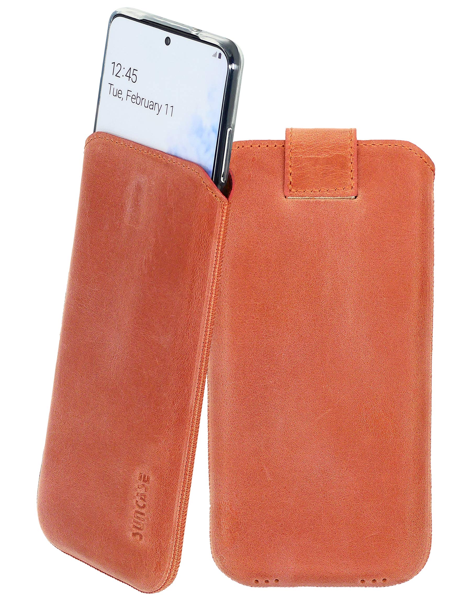 Suncase case compatible with Samsung Galaxy S20 Ultra with ADDITIONAL cover/shell/bumper flap with pull-out function mobile phone case leather case protective case in antique salmon pink