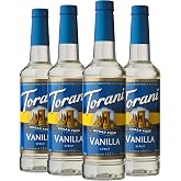 Torani Sugar Free Vanilla Flavored Drink Syrup, 25.4 fl oz, 4 Pack