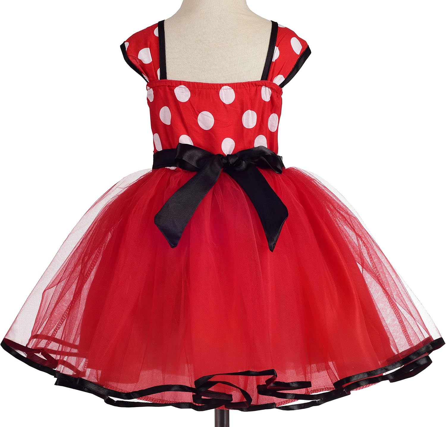 Lito Angels Princess CostumeFancy Dress Up Costume with Mouse Ears Hair Hoop for World Book Day Kids Girls Halloween Birthday Party Mini Polka Dot Tulle Skirt - Image 3