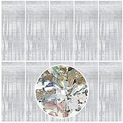 Square Tinsel Curtain Party Backdrop - 10pcs
