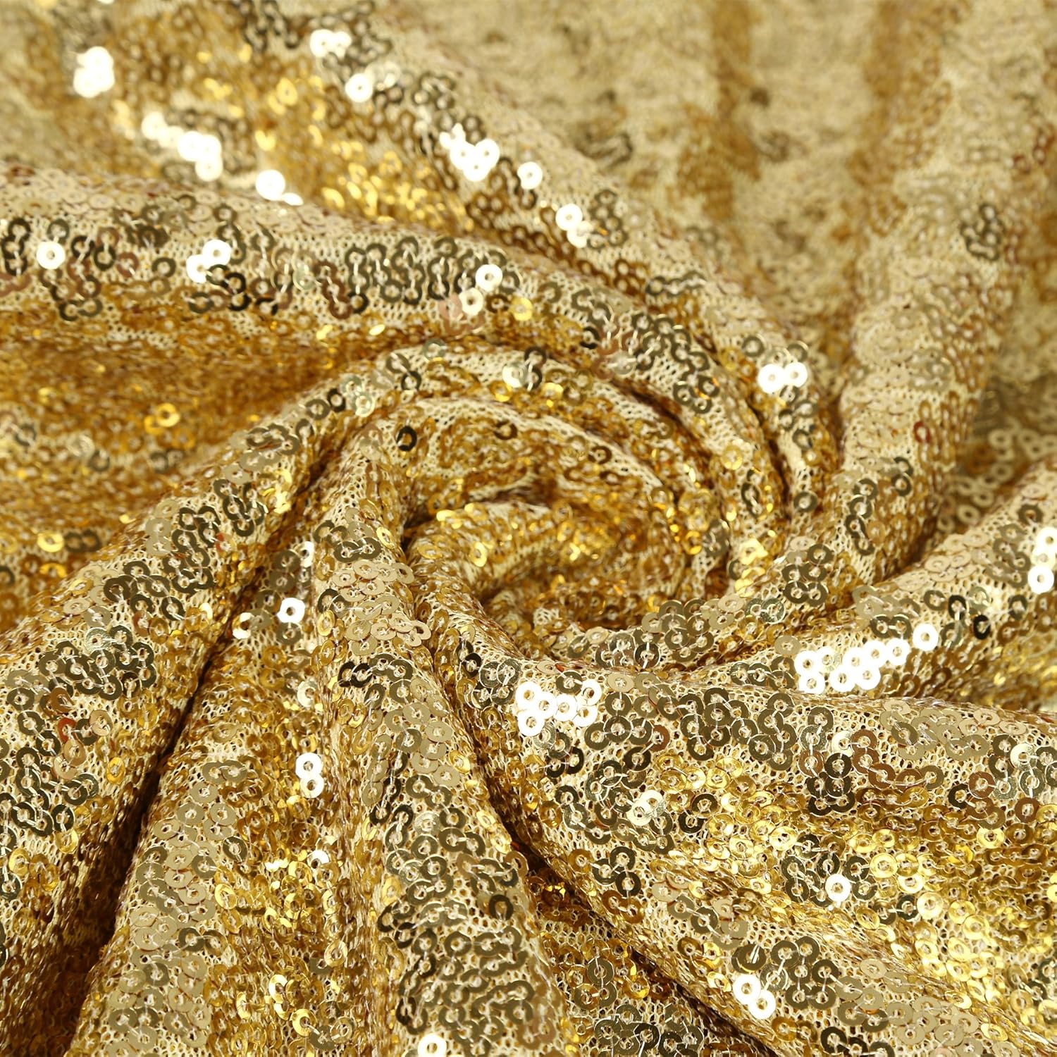 TRLYC 12 by 108-Inch Elegant Rectangle Gold Sequin Wedding Table Runner Gold Glitz Table Linens: Home & Kitchen