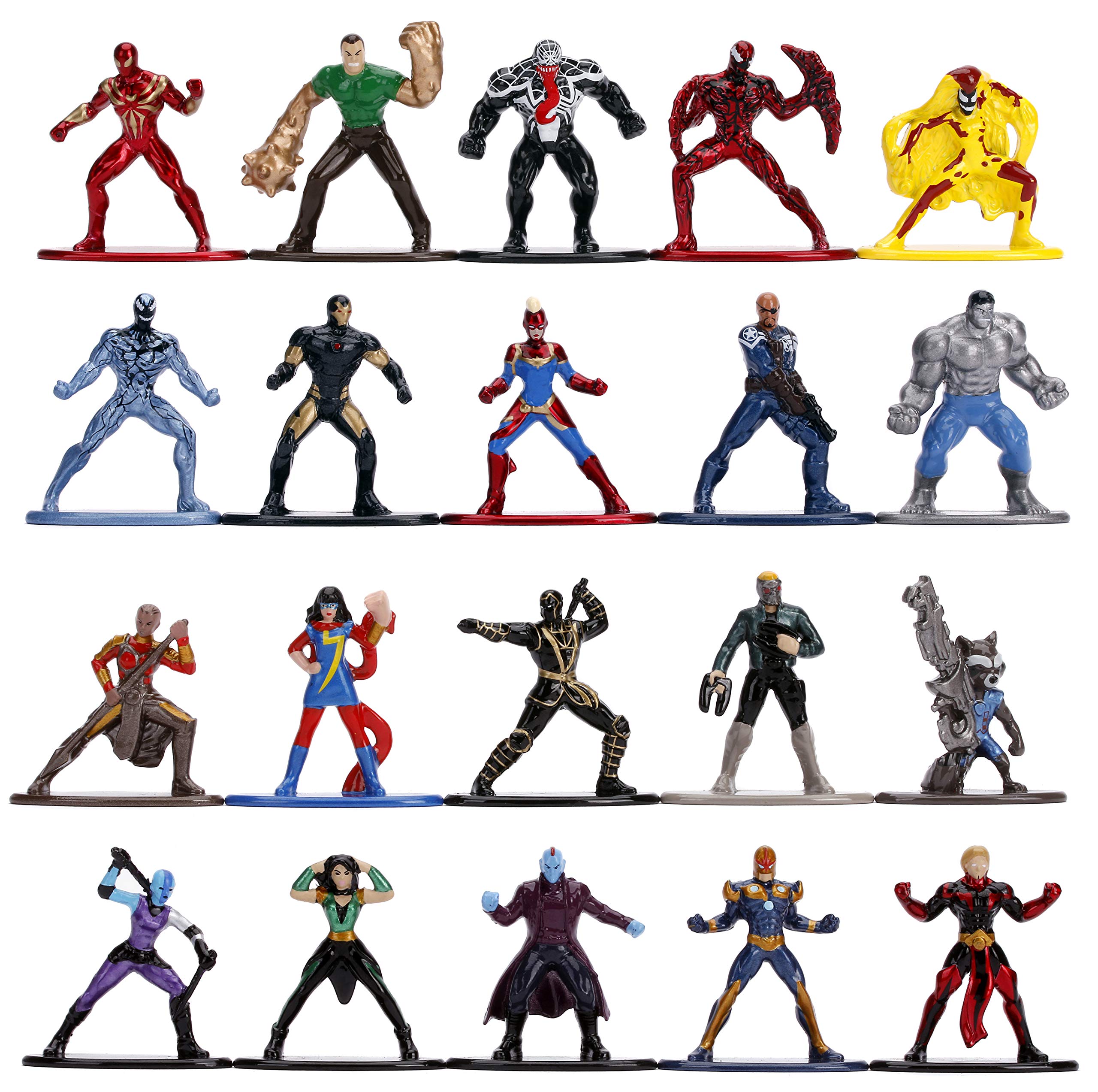 Jada Toys 253225010 Wave 3 Marvel nano collectible figures, die-cast, 4 cm, multicoloured, one size, set of 20