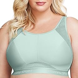 Full Figure Plus Size No-Sweat Mesh Sports Bra