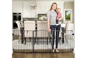Regalo Deluxe Home Accents Widespan 74.5-Inch-Wide Adjustable Safety Gate, Award Winning Brand, 28-Inches Tall, Includes 4 Wa