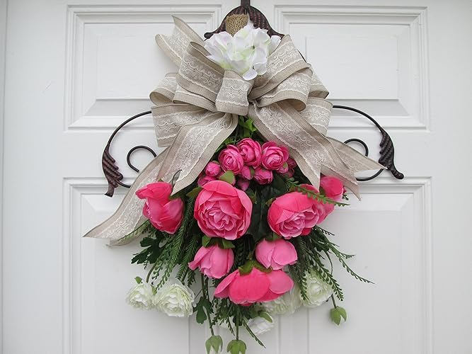 FLORAL DOOR SWAG.....Wreath Alternative Door Decor