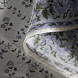 Ridhi Powder Blue 100% Cotton Round 60 Tablecloth