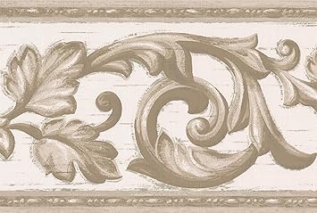 Amazon Com Norwall Grey Vine White Damask Wallpaper Border Vintage Design Roll 15 X 7 Electronics