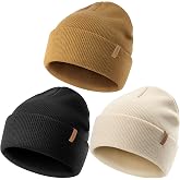 OLIKER Beanie for Men Women, Winter Double Layer Warm Hat Skull Cap