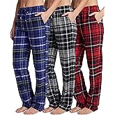 Sexy Basics Women's Lounge & Sleep PJ Pants | Soft Flannel Brush Long Bottoms |Drawstring & Pockets | Multi Packs