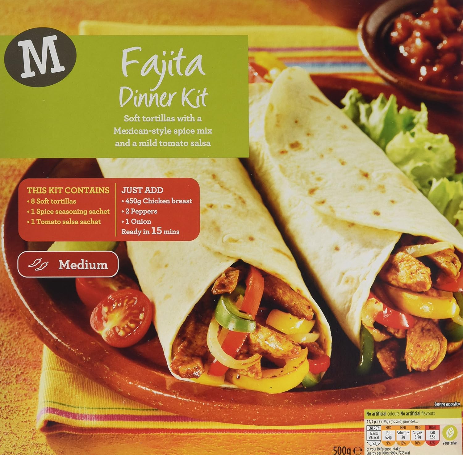 Morrisons Fajita Dinner Kit, 500 g, Pack of 6 Amazon.co.uk Grocery