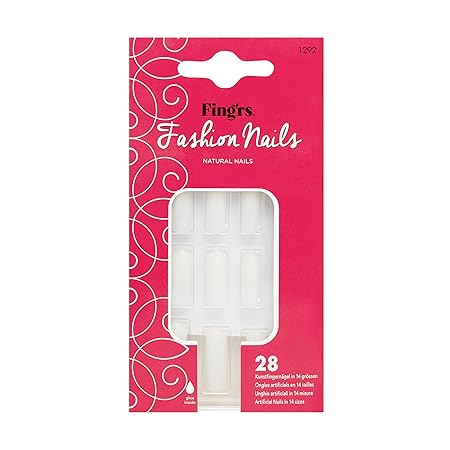 Fing'rs 1292 Kunstfingernagel Fashion Natural, 1er Pack (1 x 28 Stück)