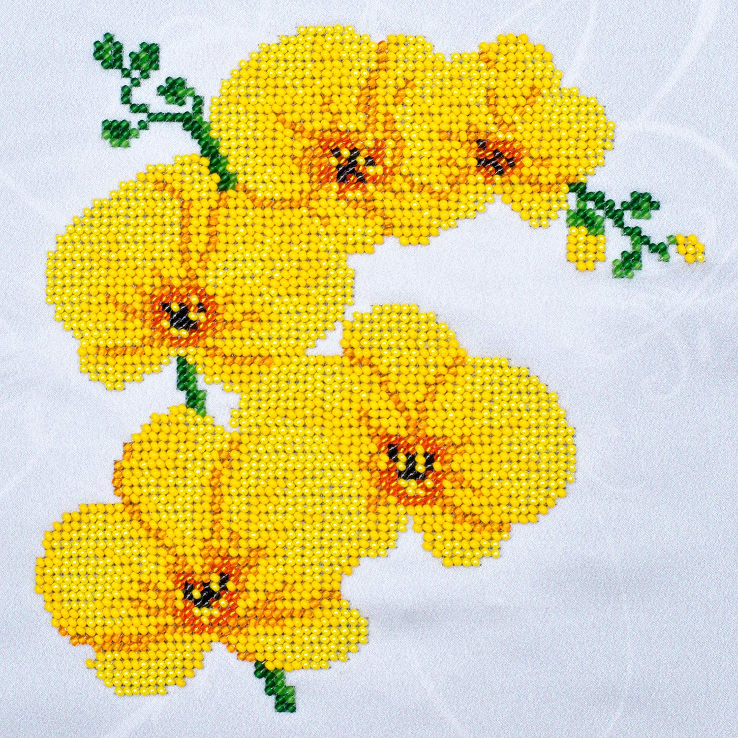 VDV Bead Embroidery Kit - Yellow Orchid