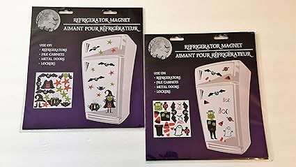 Amazon ハロウィン冷蔵庫マグネット2シートパックwith魔女 モンスター Bats Gbi 冷蔵庫マグネット