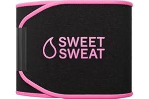 Sports Research Sweet Sweat Waist Trimmer (Core Series) - Premium Sweat Enhancing Fitness Band for Women & Men