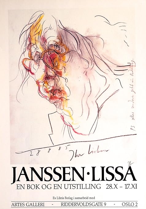Signed Exhibition Poster Horst Janssen Lissa Portrait Amazon De Kuche Haushalt