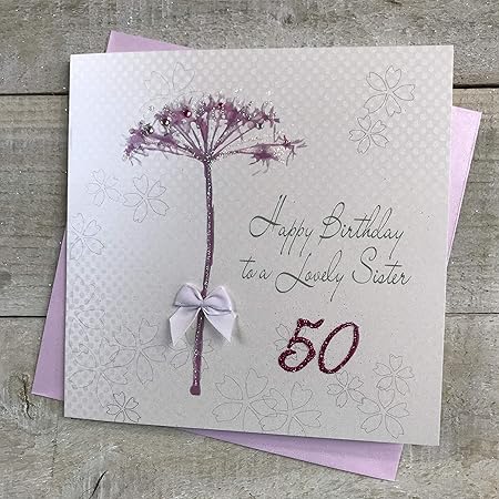 Cotone Bianco Cartolina 65 50 50º Bambini Compleanno Con Testo In Inglese E Eacute S Quot Dente Di Leone Buon Compleanno Ad Una Bella Suora 50 Quot Mano Bianco Amazon It Casa