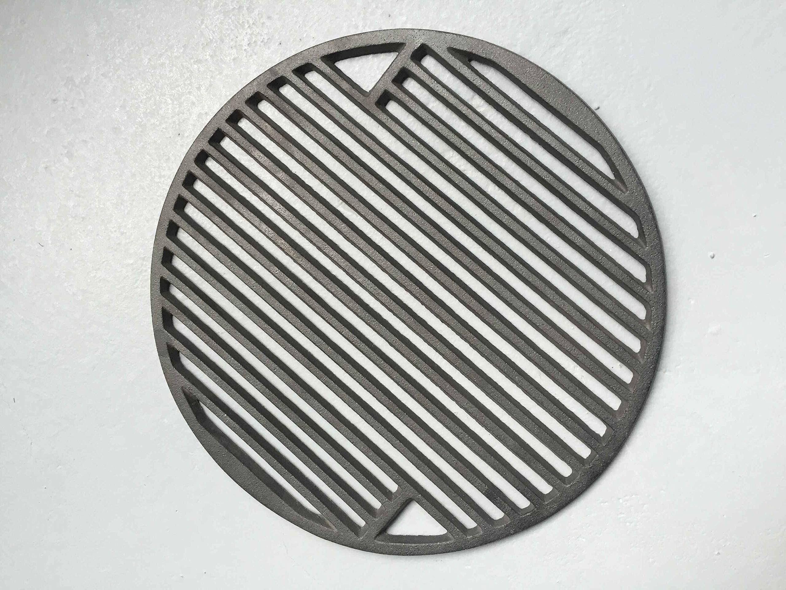 YNNI KAMADO TQZW15 34.5cm Heavy Duty 3kg Round Cast Iron Grate BBQ TQZW15