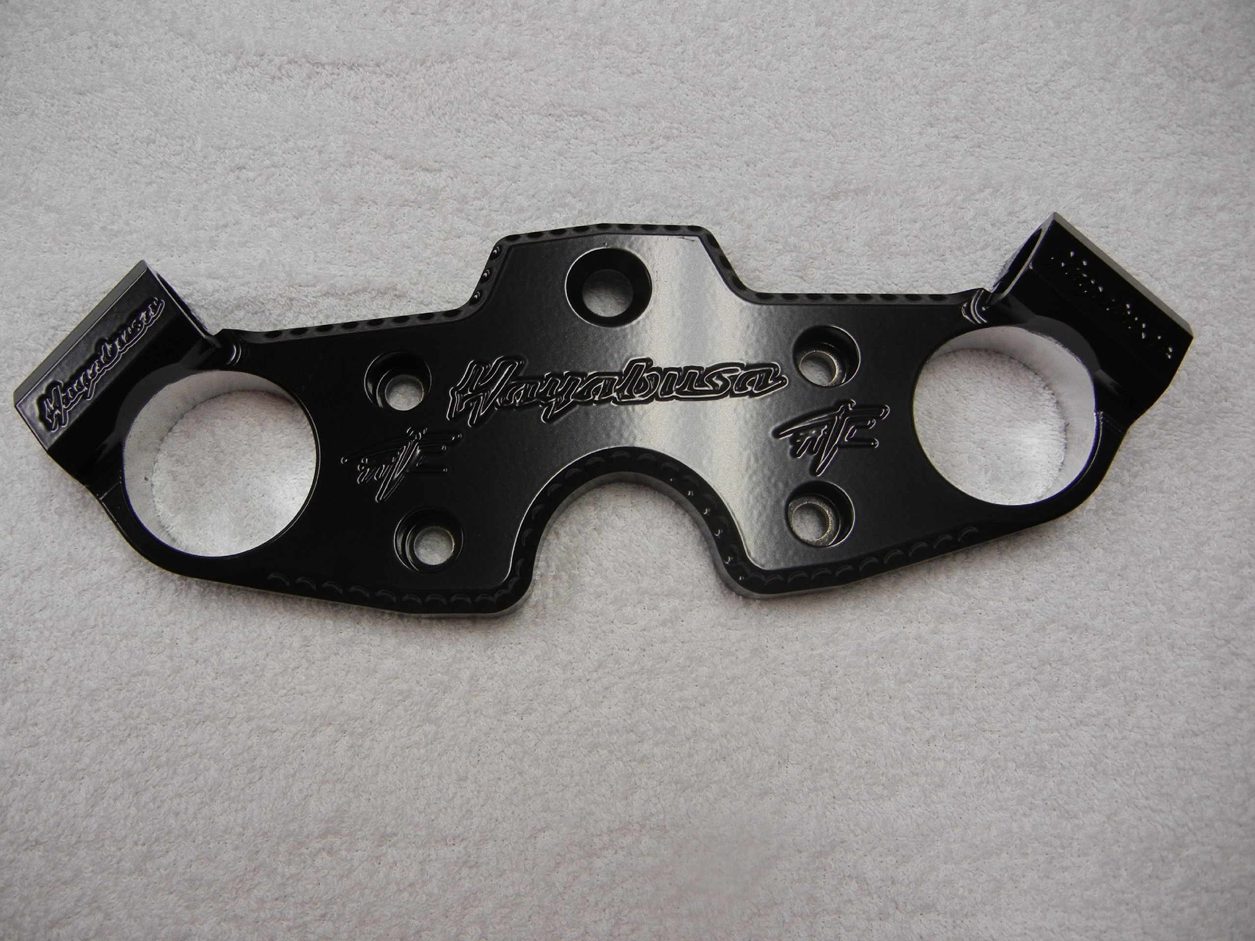 Suzuki Hayabusa All Black Lowering Triple Tree With Diamond Cut Edges