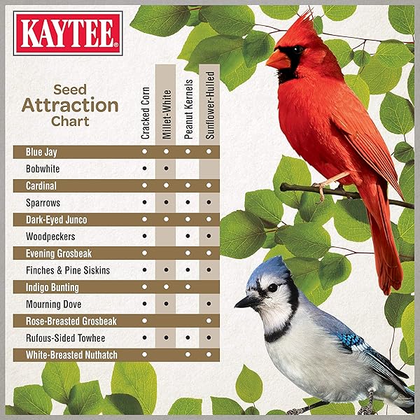 KAYTEE WILD BIRD ULTIMATE NO MESS WILD BIRD FOOD SEED FOR CARDINALS, FINCHES, CHICKADEES, NUTHATCHES, WOODPECKERS, GROSBEAKS, JUNCOS AND OTHER COLORFUL SONGBIRDS, 9.75 POUND