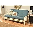 Kodiak Furniture 8" Full Size Spring Futon Mattress Replacement, Sleeper Sofa Bed Mattress, Linen Aqua - Frame Not Included