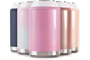 MAARS DRINKWARE Maars Standard Can Cooler for Beer & Soda | Stainless Steel 12oz Beverage Sleeve, Double Wall Vacuum Insulated Drink Holder - Pink Magic