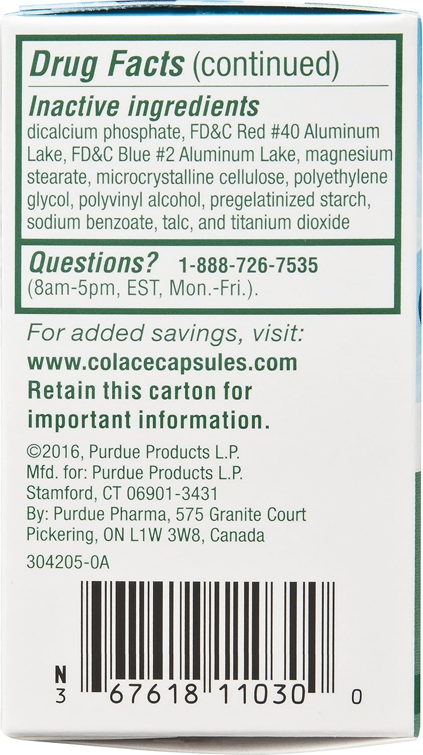 Colace 2-IN-1 Stool Softener & Stimulant Laxative Tablets, Gentle Constipation Relief in 6-12 Hours, 30 Count: Health & Personal Care