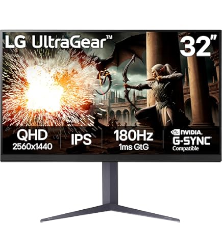 Amazon.com: 32'' UltraGear QHD 165Hz HDR10 Monitor with NVIDIA G