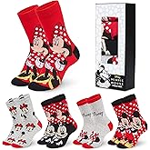 Disney Stitch Socks Gifts for Women Teens, US Size 4-9, Baby Yoda Pack of 5 Fuzzy Casual Crew Socks for Home Sleep Winter