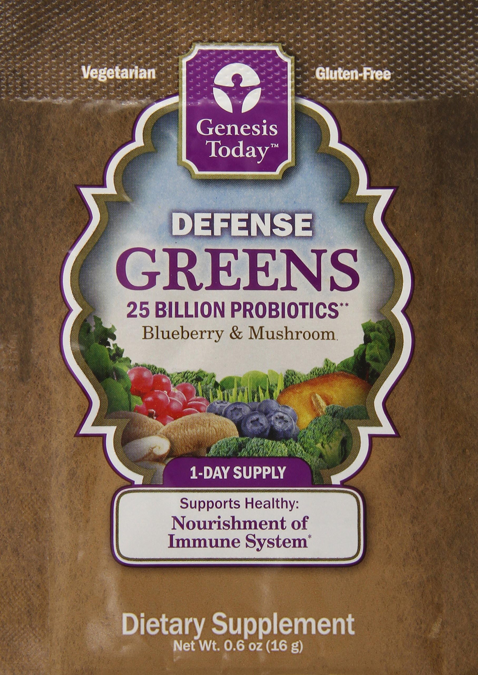 Genesis Nutrition Today Defense Green Sachets, 0.6 Ounce each ,15 count